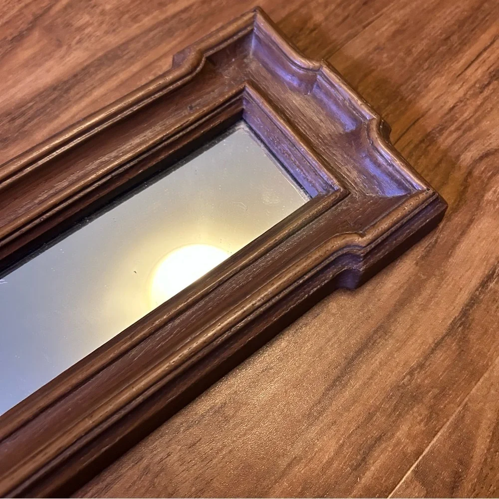 Elegant Brown Framed Wall Mirror Homeco made in Usa vintage